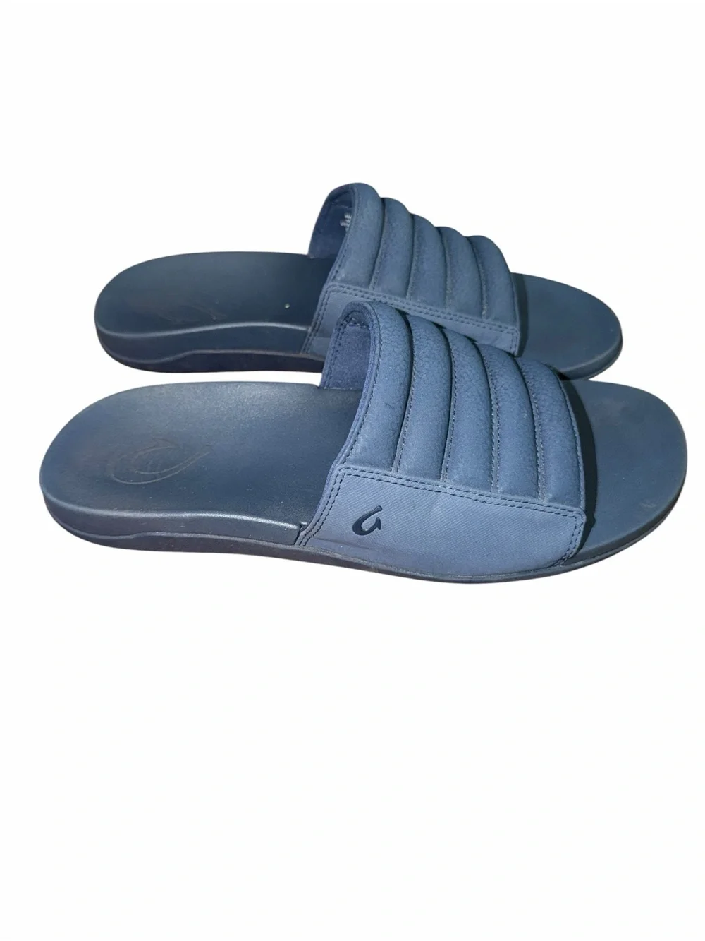 OluKai Maha ‘Olu Men’s Recovery Slide Sandals Moonlit Ocean Navy Size 11